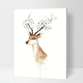 Painting by Numbers for Adults Animals Moose with Flowers